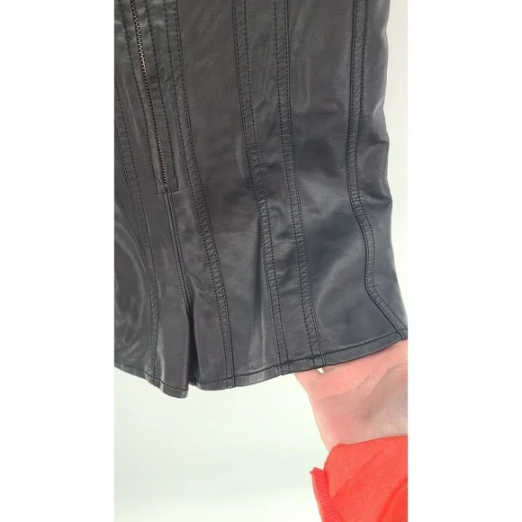 Free People Pleasant Surprise Black Vegan Romper Corset 0 Grunge Goth Clubwear - Picture 11 of 12